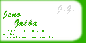 jeno galba business card